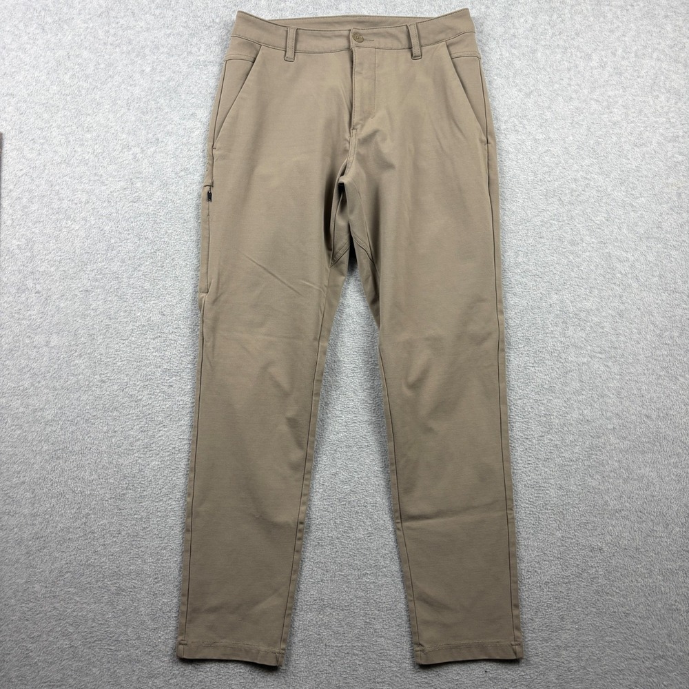 Bylt Everyday 2.0 Pants Mens 32 Tan Slim Fit Performance Stretch Casual Chino